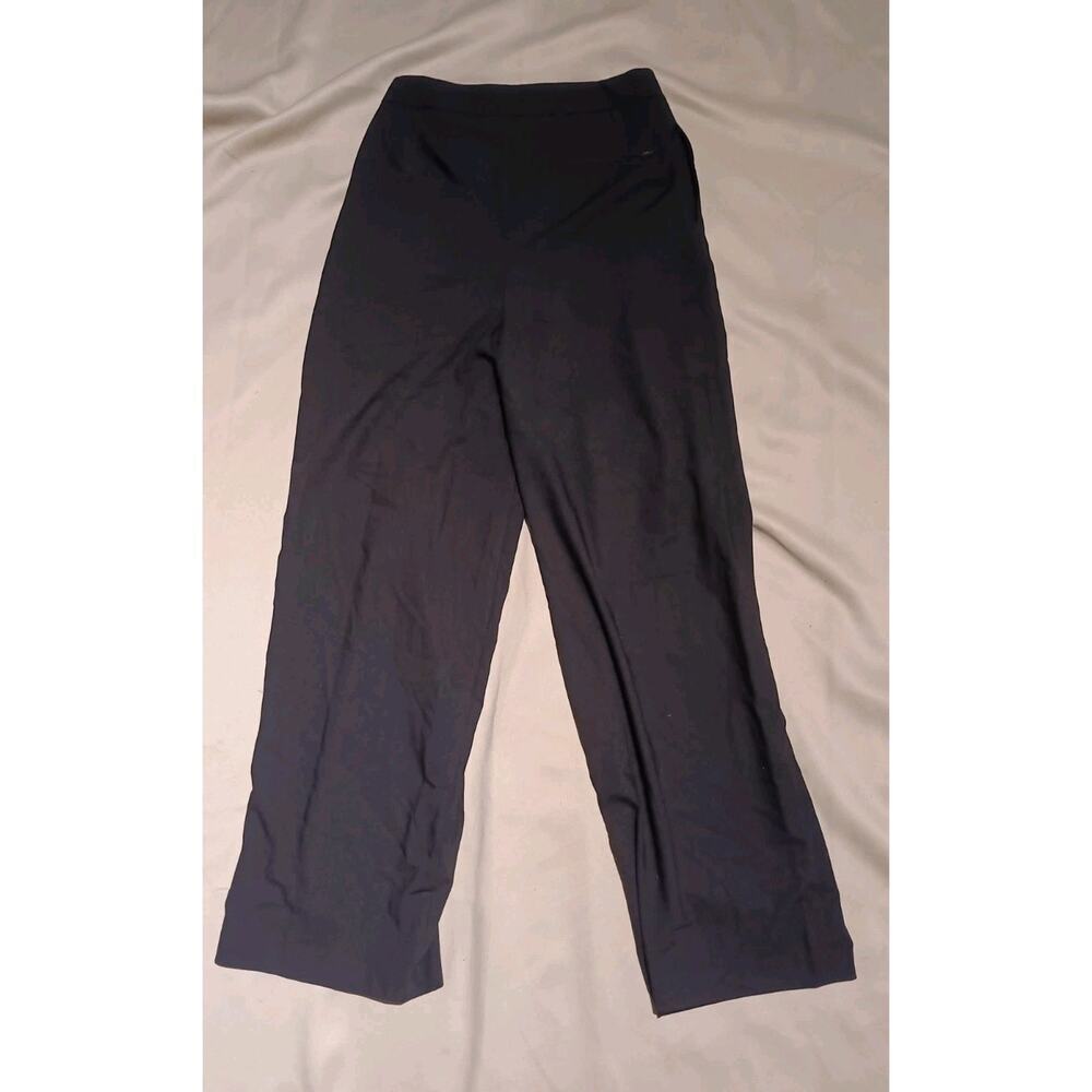 DKNY Women's Black Solid High Rise Wide Leg Career Dress Pants Size 2 NWOT - Picture 4 of 5